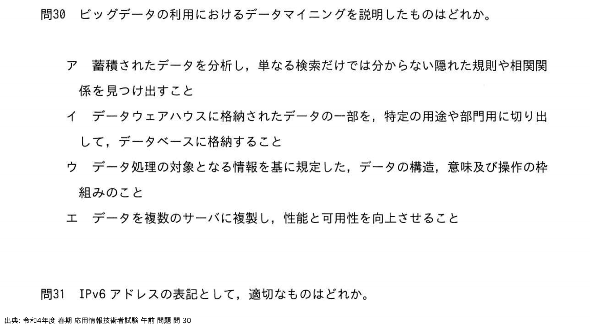 問. 30 設問画像