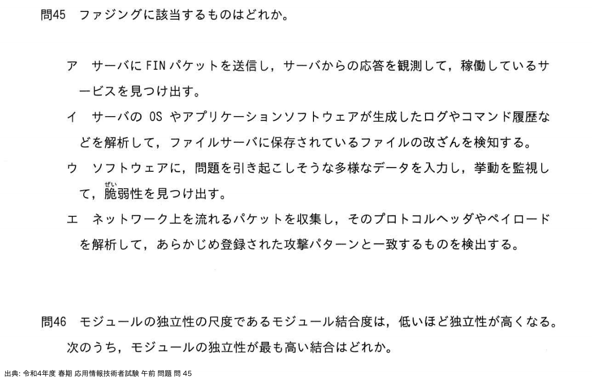 問. 45 設問画像