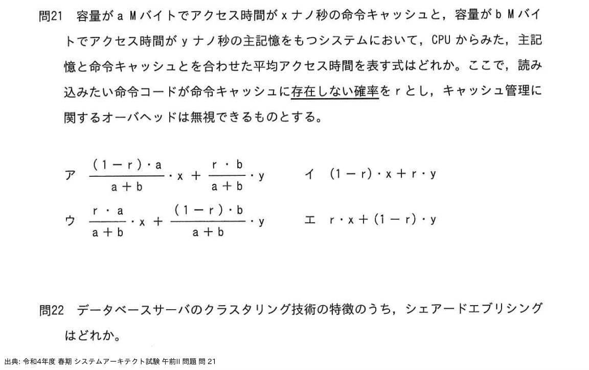 問. 21 設問画像