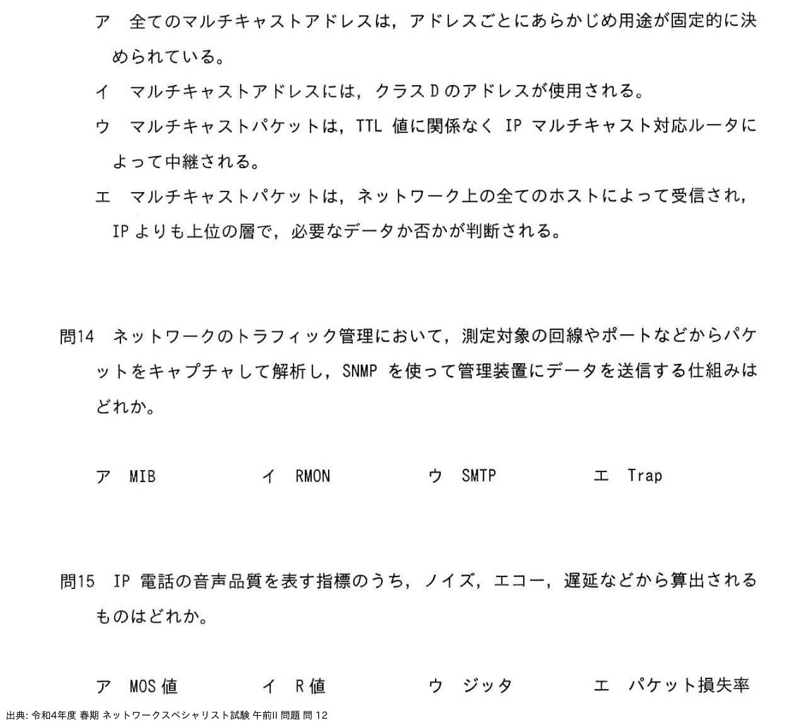 問. 12 設問画像