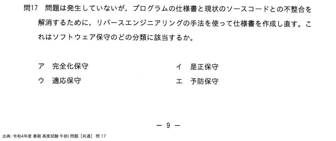 問. 17 設問画像